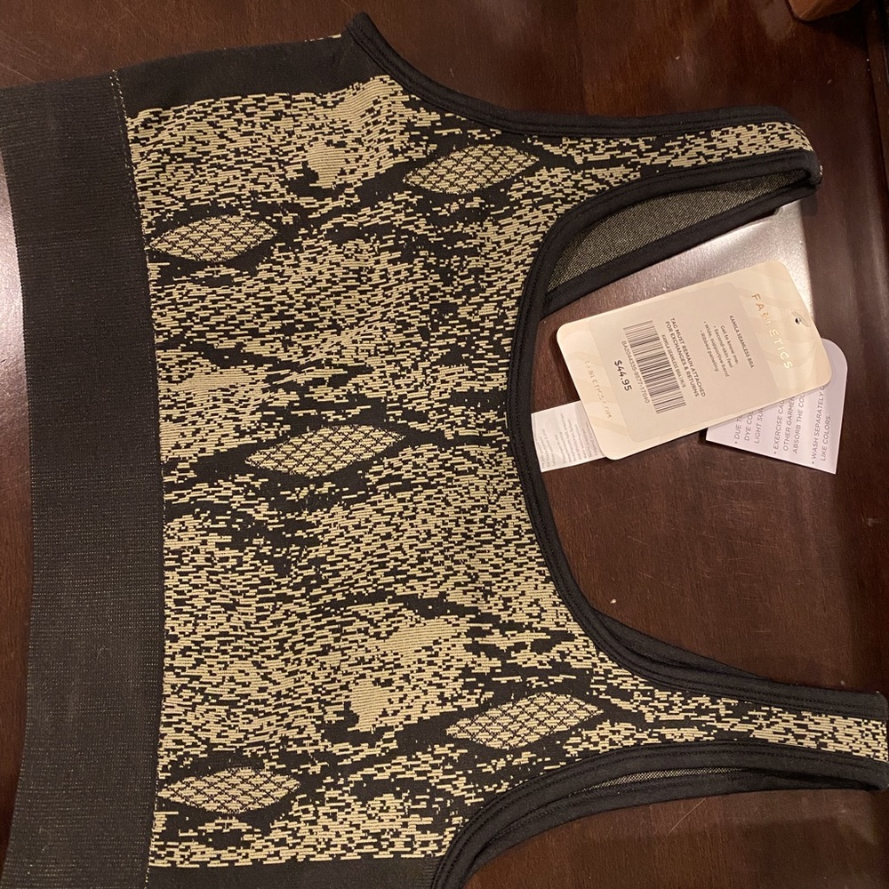 NWT Green and black Kamila bra size M